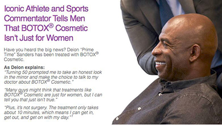 NFL Superstar, Dion Sanders, the New Face of Botox Cosmetic